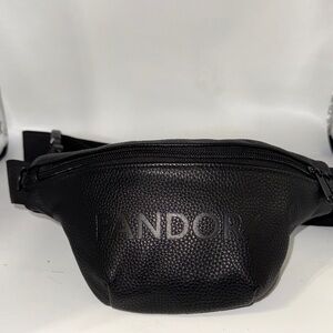 Pandora Black Pebbled Belt Bag Fanny pack